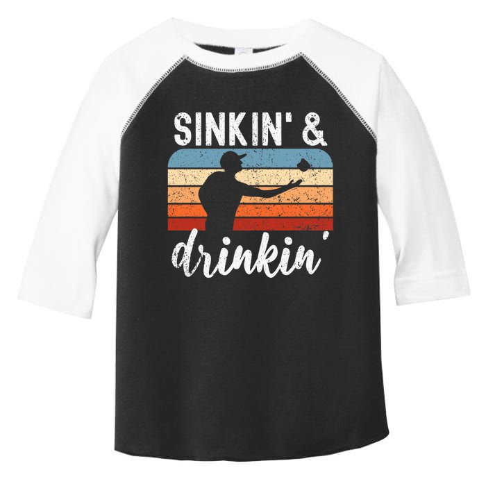 Sinking And Drinking Bag Toss Summer Games Funny Cornhole Premium Toddler Fine Jersey T-Shirt