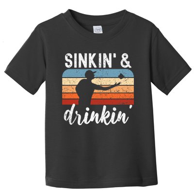 Sinking And Drinking Bag Toss Summer Games Funny Cornhole Premium Toddler T-Shirt