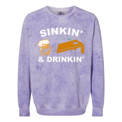 Sinkin And Drinkin Colorblast Crewneck Sweatshirt