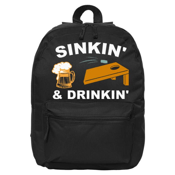 Sinkin And Drinkin 16 in Basic Backpack