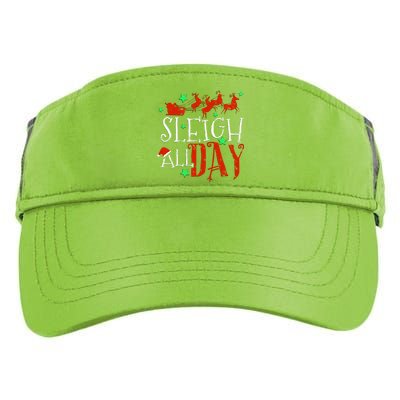 Sleigh All Day Funny Santa Sled Christmas Gift Adult Drive Performance Visor