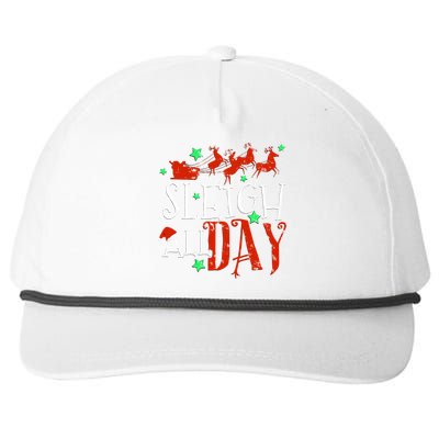 Sleigh All Day Funny Santa Sled Christmas Gift Snapback Five-Panel Rope Hat