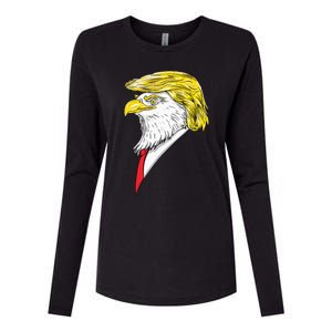 Spirit Animal Donald Trump Eagle Hair Womens Cotton Relaxed Long Sleeve T-Shirt