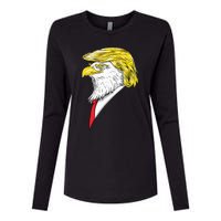 Spirit Animal Donald Trump Eagle Hair Womens Cotton Relaxed Long Sleeve T-Shirt