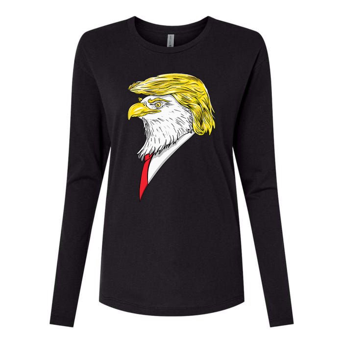 Spirit Animal Donald Trump Eagle Hair Womens Cotton Relaxed Long Sleeve T-Shirt