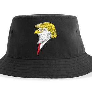 Spirit Animal Donald Trump Eagle Hair Sustainable Bucket Hat