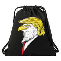 Spirit Animal Donald Trump Eagle Hair Drawstring Bag