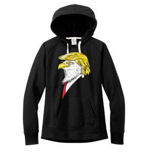 Spirit Animal Donald Trump Eagle Hair Women's Fleece Hoodie