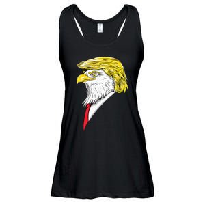 Spirit Animal Donald Trump Eagle Hair Ladies Essential Flowy Tank