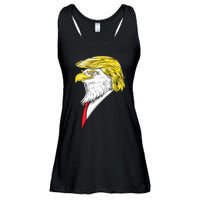 Spirit Animal Donald Trump Eagle Hair Ladies Essential Flowy Tank