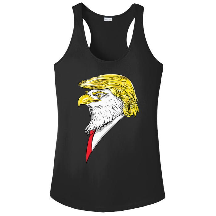 Spirit Animal Donald Trump Eagle Hair Ladies PosiCharge Competitor Racerback Tank