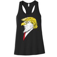 Spirit Animal Donald Trump Eagle Hair Women's Racerback Tank