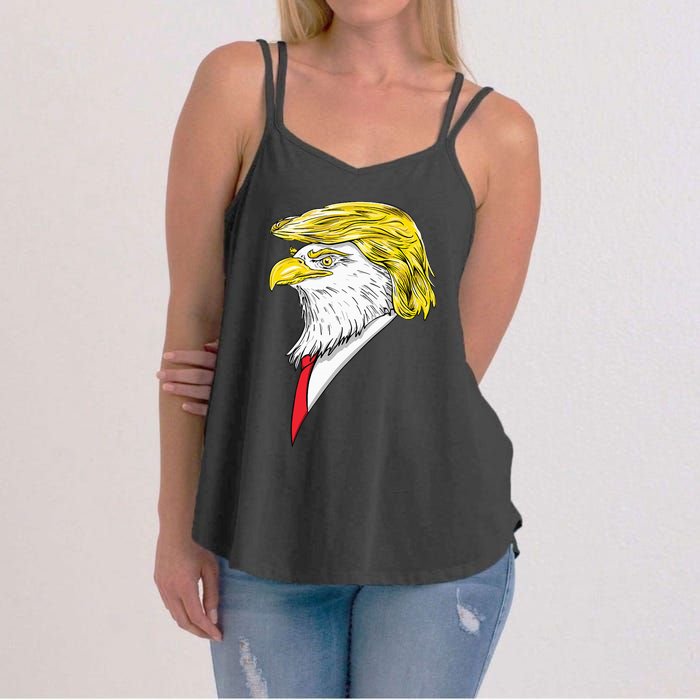 Spirit Animal Donald Trump Eagle Hair Women's Strappy Tank