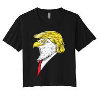 Spirit Animal Donald Trump Eagle Hair Women's Crop Top Tee