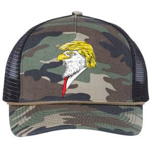 Spirit Animal Donald Trump Eagle Hair Retro Rope Trucker Hat Cap