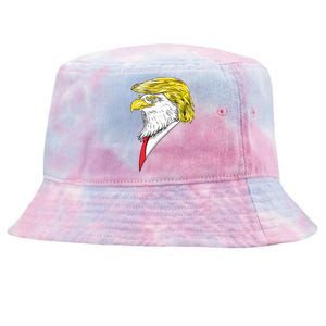 Spirit Animal Donald Trump Eagle Hair Tie-Dyed Bucket Hat