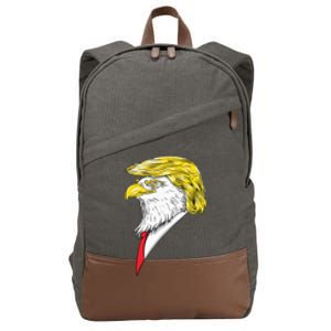 Spirit Animal Donald Trump Eagle Hair Cotton Canvas Backpack