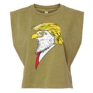 Spirit Animal Donald Trump Eagle Hair Garment-Dyed Women's Muscle Tee