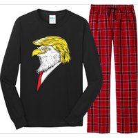 Spirit Animal Donald Trump Eagle Hair Long Sleeve Pajama Set