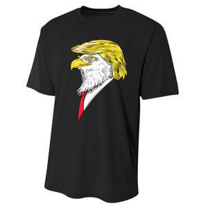 Spirit Animal Donald Trump Eagle Hair Performance Sprint T-Shirt