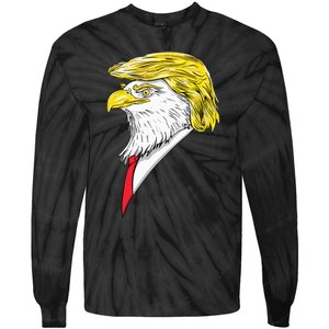 Spirit Animal Donald Trump Eagle Hair Tie-Dye Long Sleeve Shirt