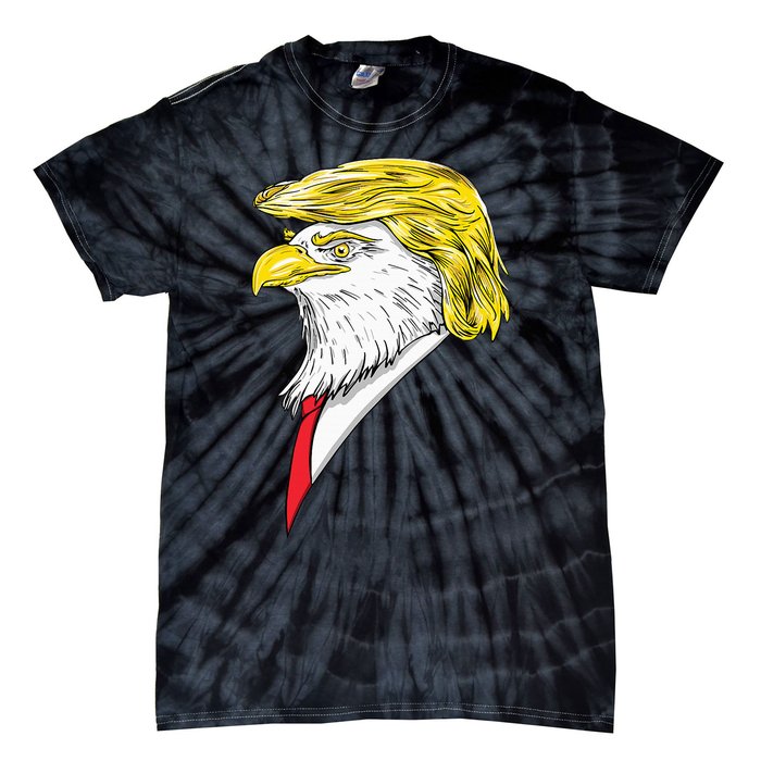 Spirit Animal Donald Trump Eagle Hair Tie-Dye T-Shirt