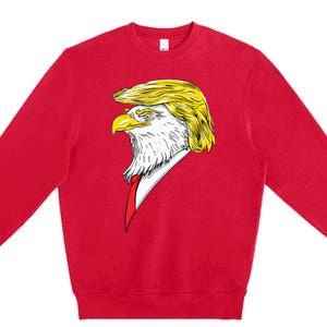 Spirit Animal Donald Trump Eagle Hair Premium Crewneck Sweatshirt