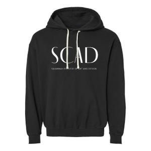 SCAD Art Deco Style College Long Sleeve Garment-Dyed Fleece Hoodie