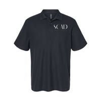 SCAD Art Deco Style College Long Sleeve Softstyle Adult Sport Polo