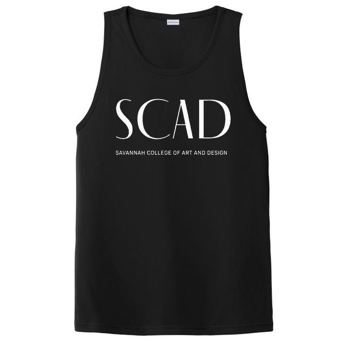 SCAD Art Deco Style College Long Sleeve PosiCharge Competitor Tank