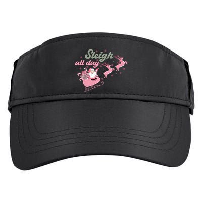 Sleigh All Day Cute Santa Christmas Holiday Adult Drive Performance Visor