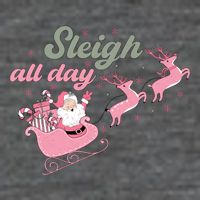 Sleigh All Day Cute Santa Christmas Holiday Baby Bodysuit