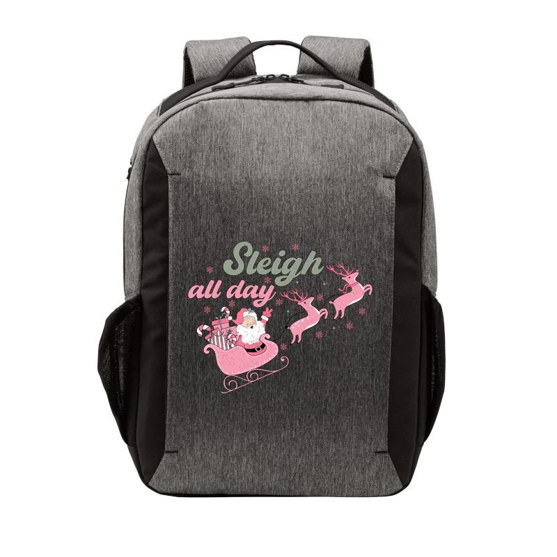 Sleigh All Day Cute Santa Christmas Holiday Vector Backpack