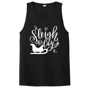 Sleigh All Day Christmas SantaS Reindeer Sleigh In Snow Gift PosiCharge Competitor Tank