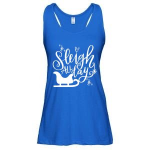 Sleigh All Day Christmas SantaS Reindeer Sleigh In Snow Gift Ladies Essential Flowy Tank