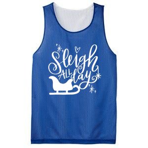 Sleigh All Day Christmas SantaS Reindeer Sleigh In Snow Gift Mesh Reversible Basketball Jersey Tank