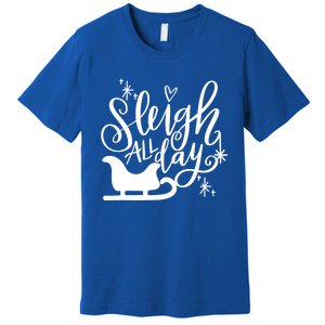 Sleigh All Day Christmas SantaS Reindeer Sleigh In Snow Gift Premium T-Shirt