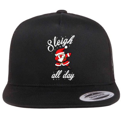 Sleigh All Day Dabbing Santa Funny Christmas Meaningful Gift Cool Gift Flatbill Hat
