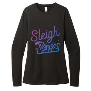 Sleigh All Day Funny Santa Christmas Reindeer Gift Womens CVC Long Sleeve Shirt