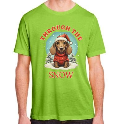 Sleigh All Day Funny Dachshund Christmas Gift Adult ChromaSoft Performance T-Shirt