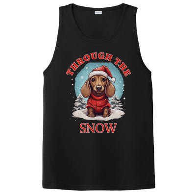 Sleigh All Day Funny Dachshund Christmas Gift PosiCharge Competitor Tank