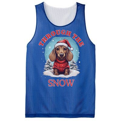 Sleigh All Day Funny Dachshund Christmas Gift Mesh Reversible Basketball Jersey Tank