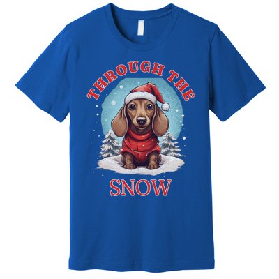 Sleigh All Day Funny Dachshund Christmas Gift Premium T-Shirt