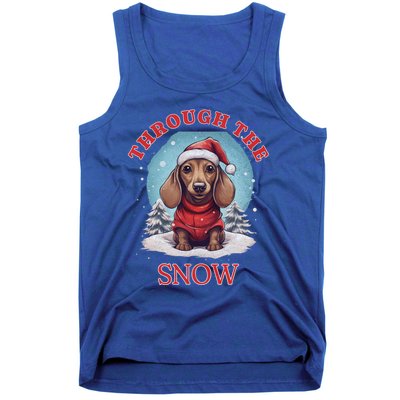 Sleigh All Day Funny Dachshund Christmas Gift Tank Top