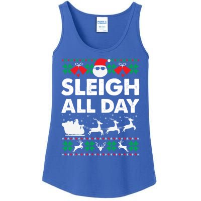 Sleigh All Day Funny Santa Claus Christmas Sleigh Lover Xmas Gift Ladies Essential Tank