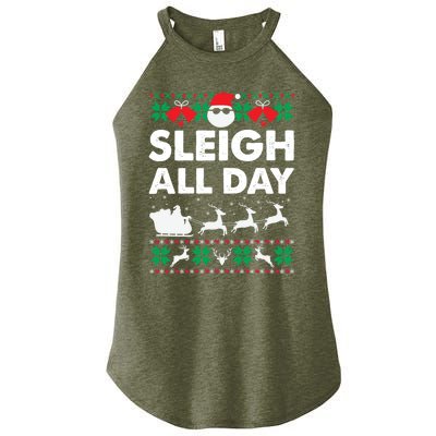 Sleigh All Day Funny Santa Claus Christmas Sleigh Lover Xmas Gift Women's Perfect Tri Rocker Tank