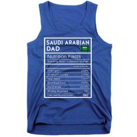 Saudi Arabian Dad Nutrition Facts National Pride Fathers Day Gift Tank Top