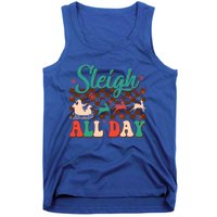 Sleigh All Day Santa Claus Merry Christmas Groovy Retro Cute Gift Tank Top