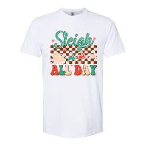 Sleigh All Day Santa Claus Merry Christmas Groovy Retro Cute Gift Softstyle CVC T-Shirt