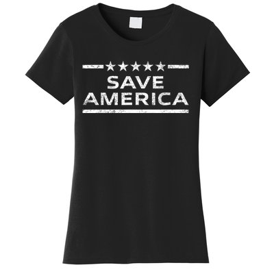 Save America Distressed | USA Patriot Conservative American Women's T-Shirt